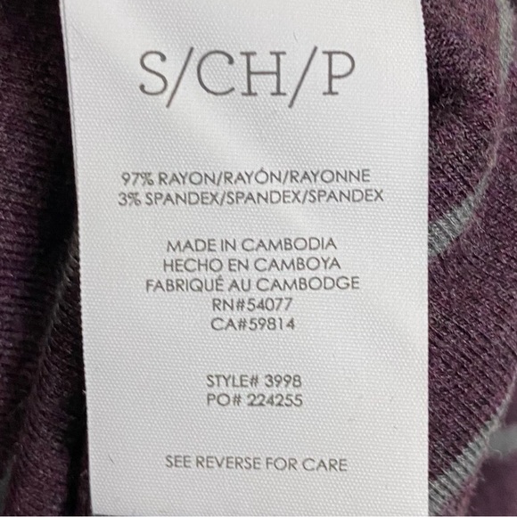 Cabi | Purple Striped Serenity Long Sleeve Tee Size Small - Picture 4 of 13